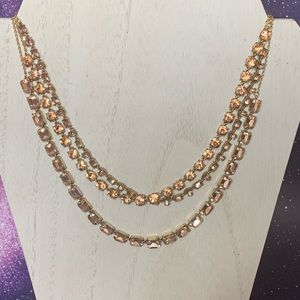 LOFT 3 strand gemstone necklace